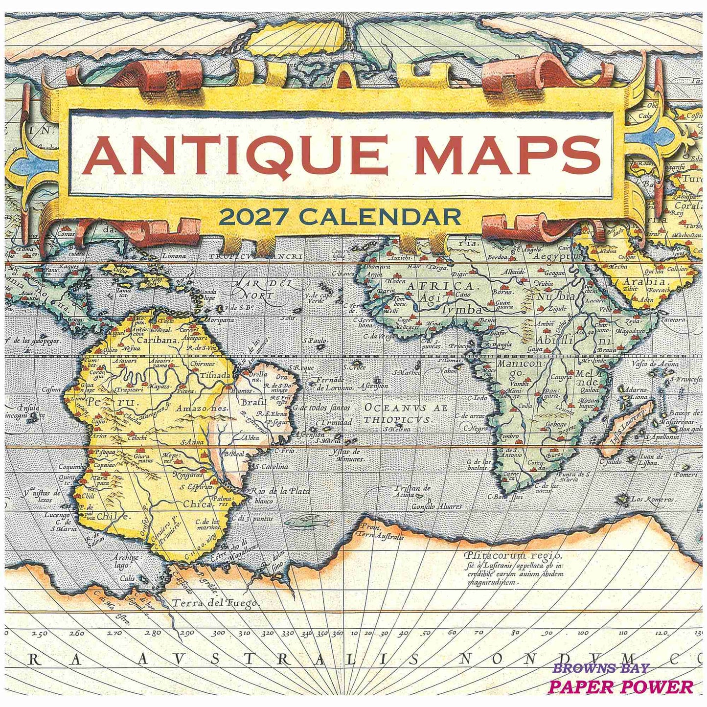 2027 Wall Calendar - Antique Maps