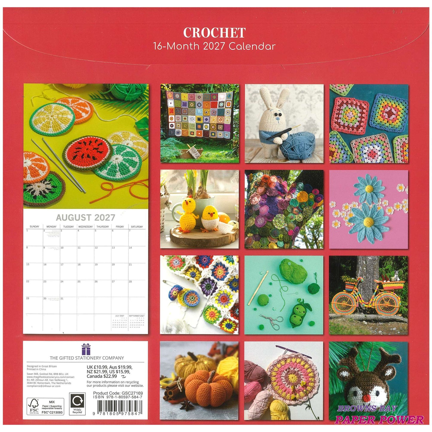 2027 Wall Calendar - Crochet