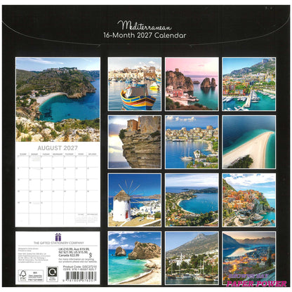 2027 Wall Calendar - Mediterranean