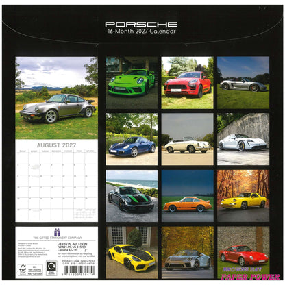 2027 Wall Calendar - Porsche