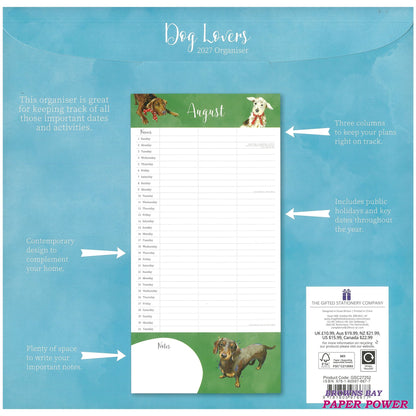 2027 Wall Calendar - Dog Lovers