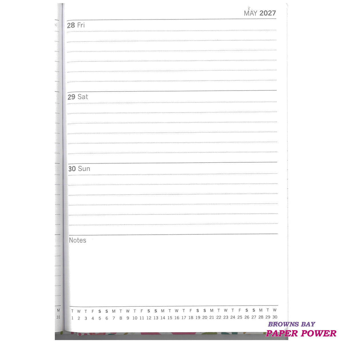 2027 A5 Diary Week to View - Monet