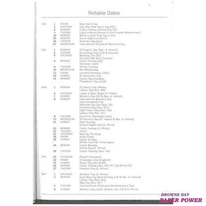 2027 A5 Diary Week to View - Radiance