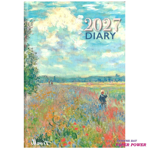 2027 A5 Diary Week to View - Monet