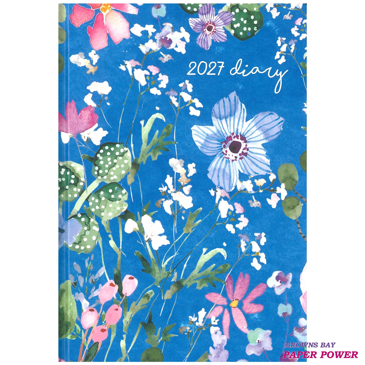 2027 A5 Diary Week to View - Wild Cobalt