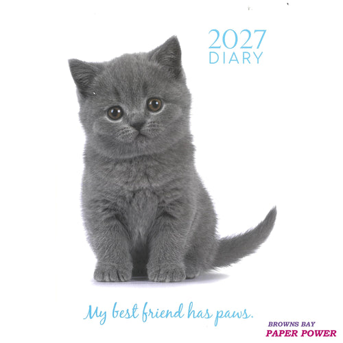 2027 A5 Diary Week to View - Adorable Cats