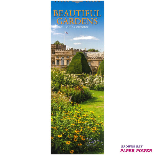 2027 Wall Slim Calendar Beautiful Gardens