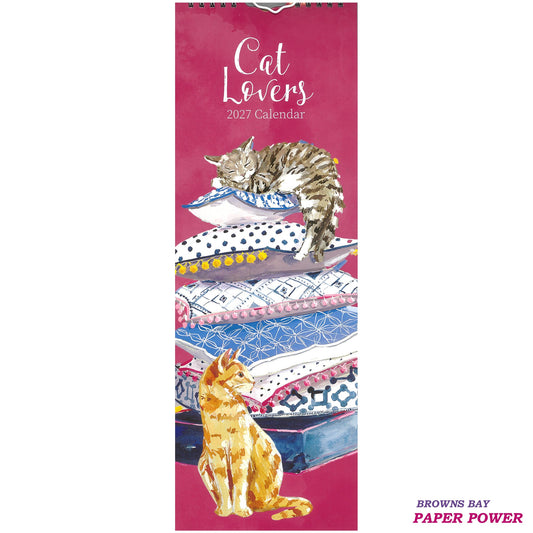 2027 Wall Slim Calendar Cat Lovers