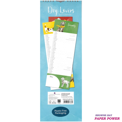2027 Wall Slim Calendar Dog Lovers