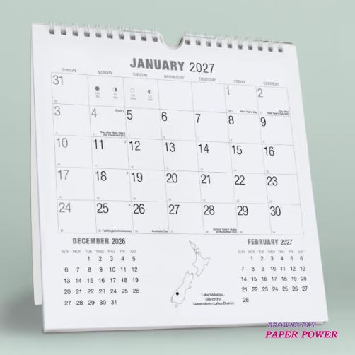 2027 Spirit of NZ Wall & Desk Calendar