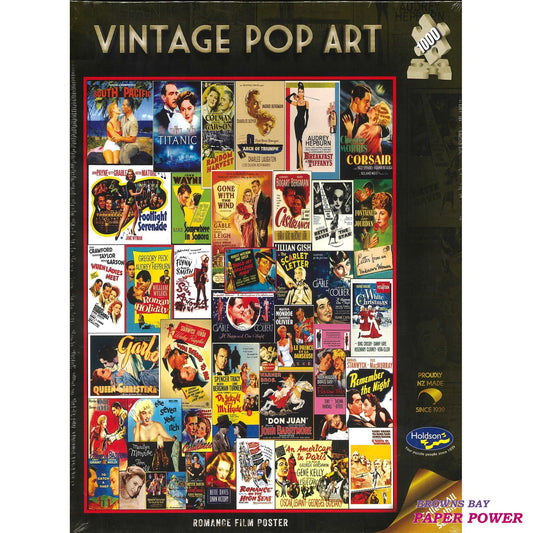 Jigsaw Puzzle 1000 Pcs Vintage Pop Art - Romance Film Poster