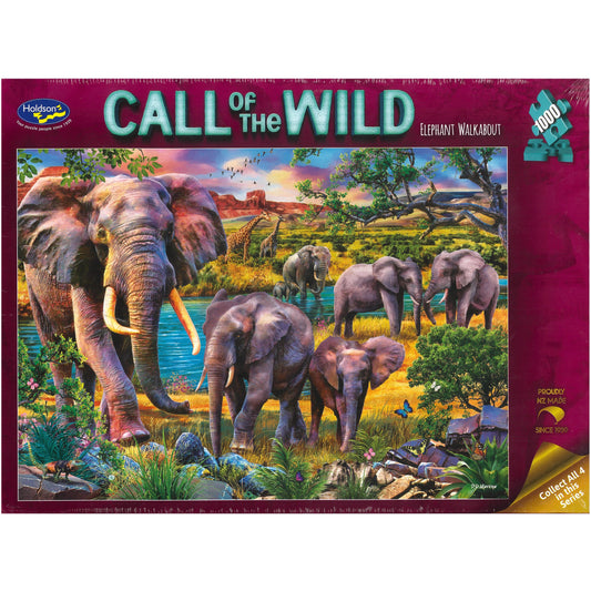 Jigsaw Puzzle 1000Pcs - Call Of The Wild - Elephant Walkabout