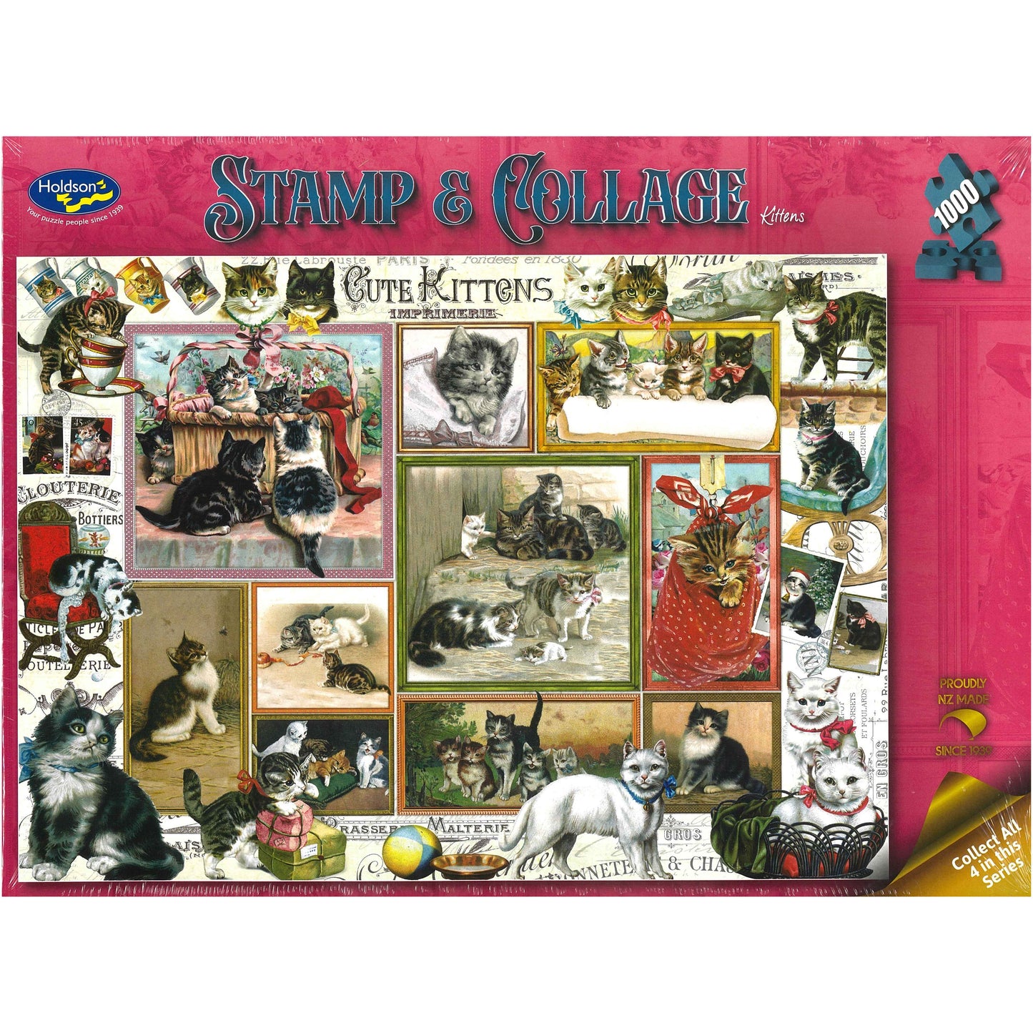 Jigsaw Puzzle 1000Pcs - Stamp & Collage - Kittens