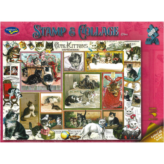 Jigsaw Puzzle 1000Pcs - Stamp & Collage - Kittens
