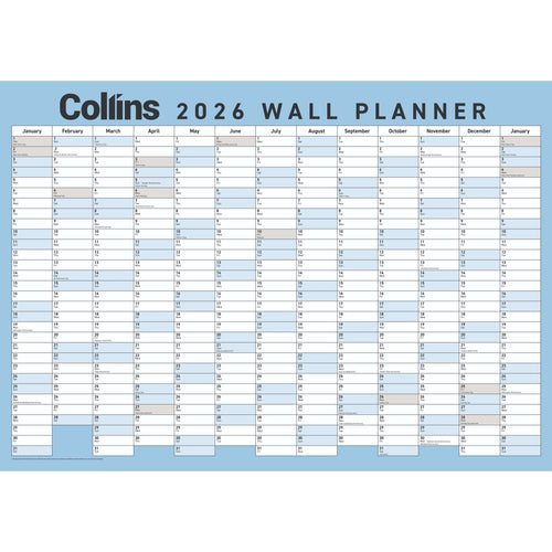 Collins 2026 Wallplanner Double Sided 990 x 700 / Unlaminated