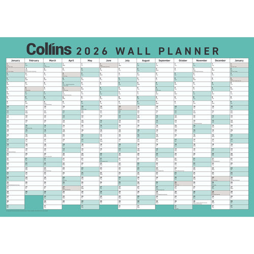 Collins 2026 Wallplanner Double Sided A2 / Unlaminated