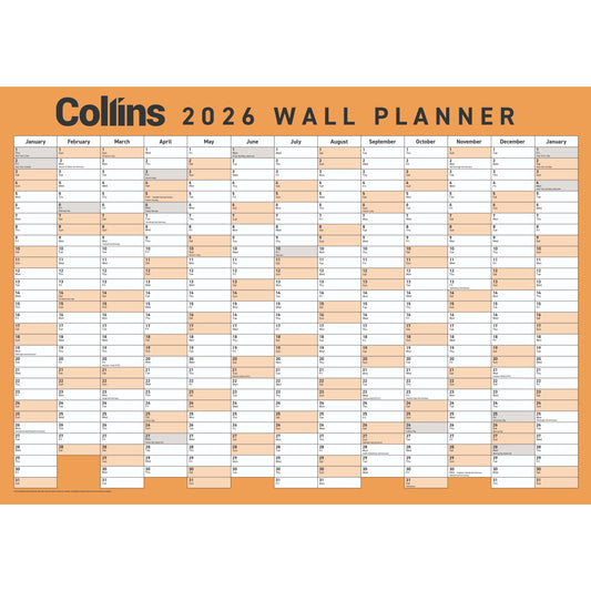 Collins 2026 Wallplanner Double Sided A3 / Unlaminated