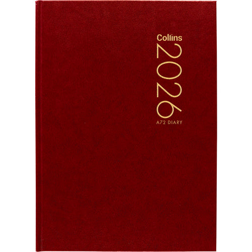 2026 Colins A72 Pocket Diary 2 Day Per Page - Red