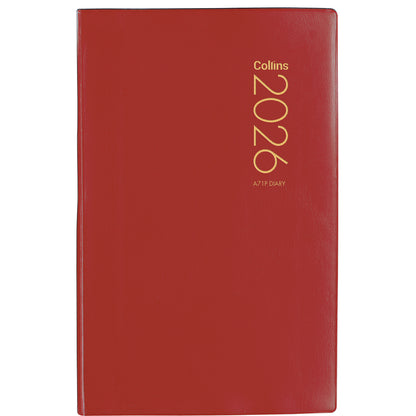 2026 Colins A71P Pocket Diary Day Per Page - Red