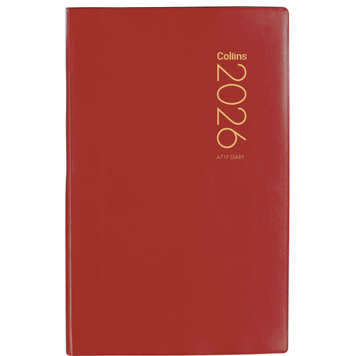 2026 Colins A71P Pocket Diary Day Per Page - Red