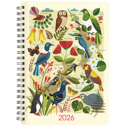Collins 2026 A63 Diary Week to View - Spiral Bound - NZ ARTIST ELLEN GIGGENBACH
