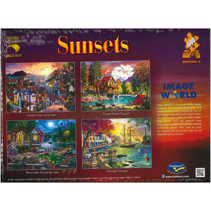 Jigsaw Puzzle 1000 Pcs NZ Made Sunsets - Moonlight House By Lake