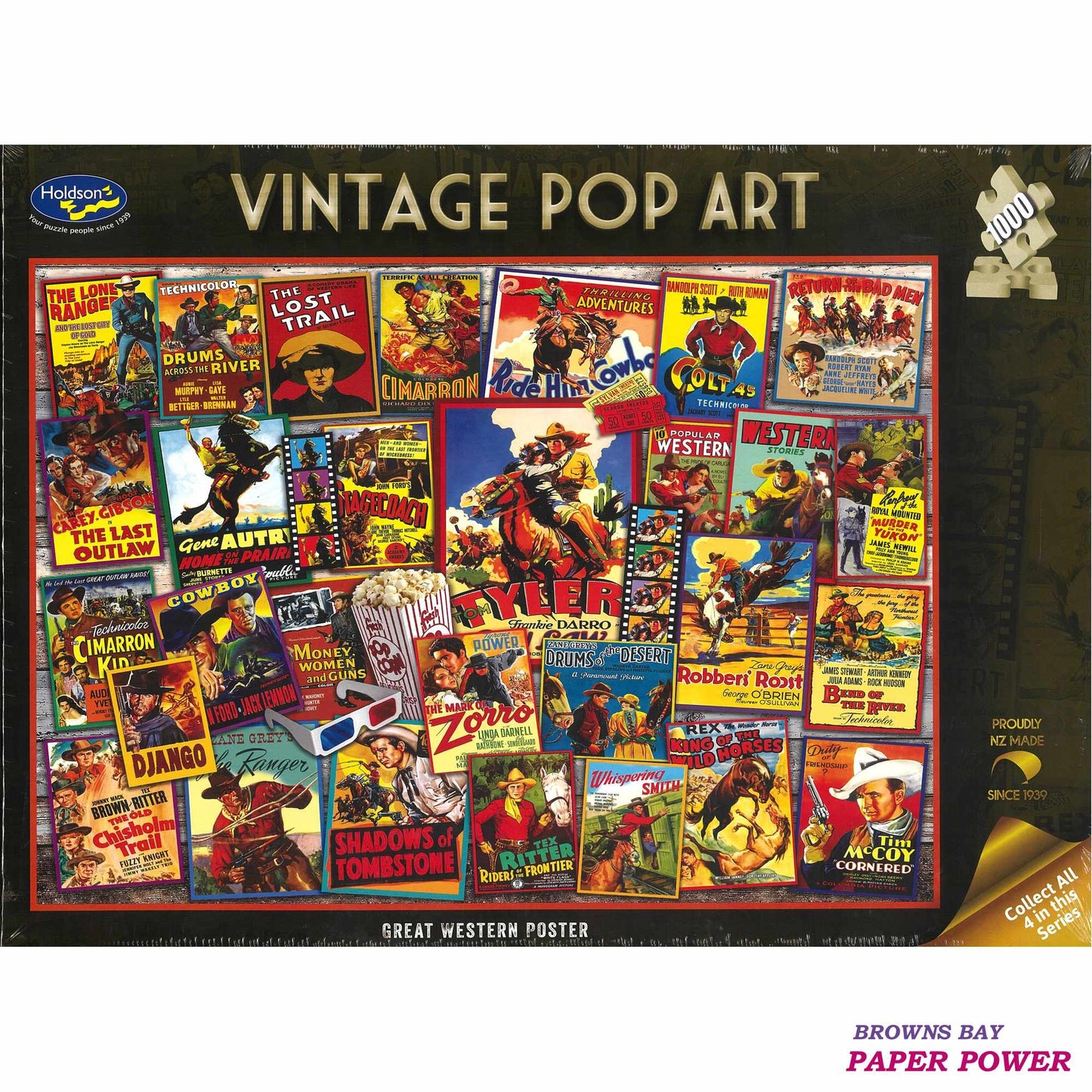 Jigsaw Puzzle 1000 Pcs Vintage Pop Art - Great Western Poster