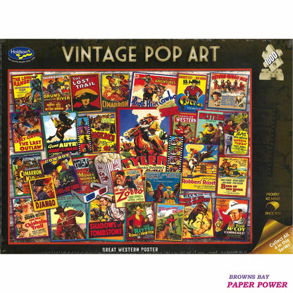 Jigsaw Puzzle 1000 Pcs Vintage Pop Art - Great Western Poster