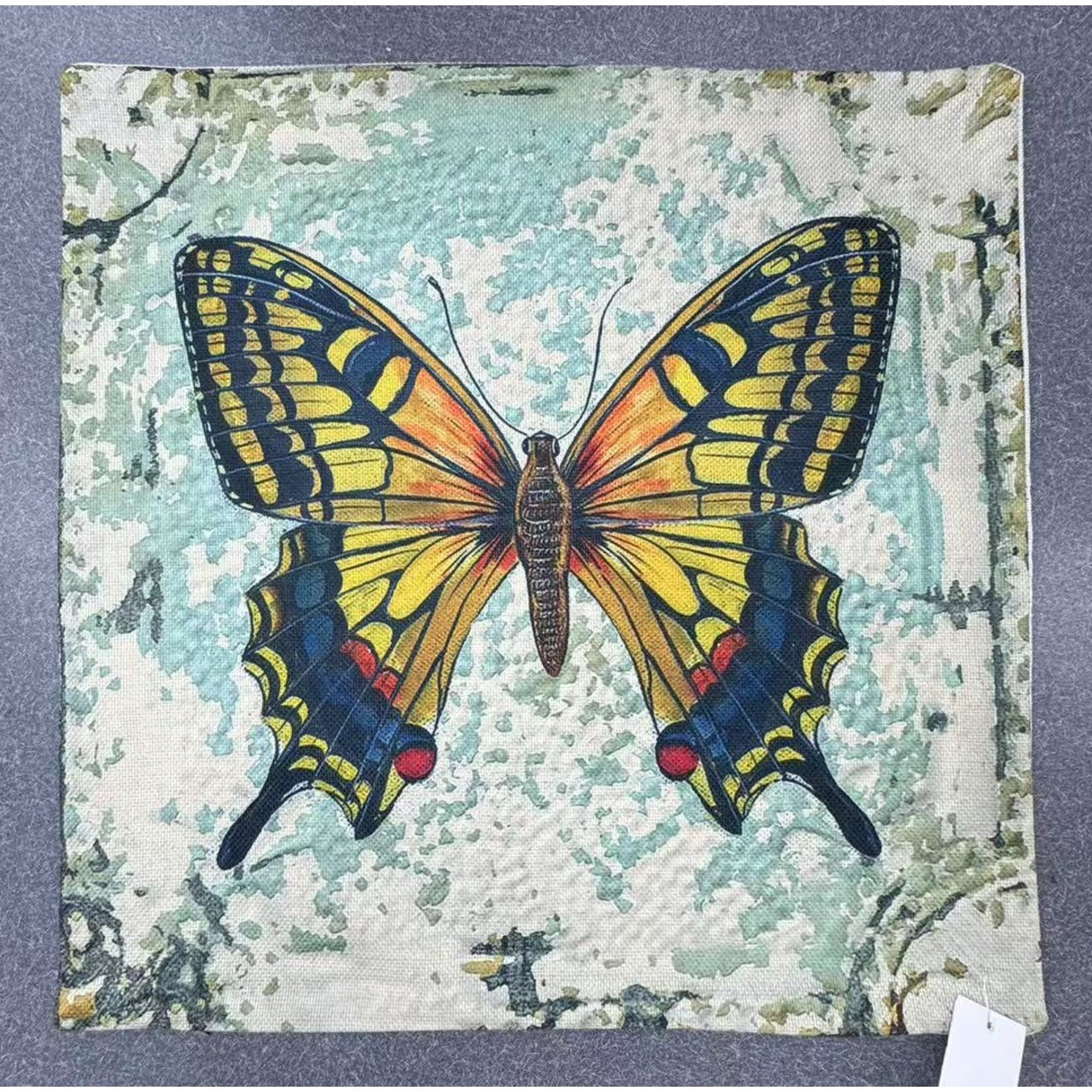 Cushion Cover Butterfly / Yellow