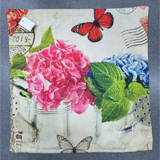 Cushion Cover Butterfly / Stamp