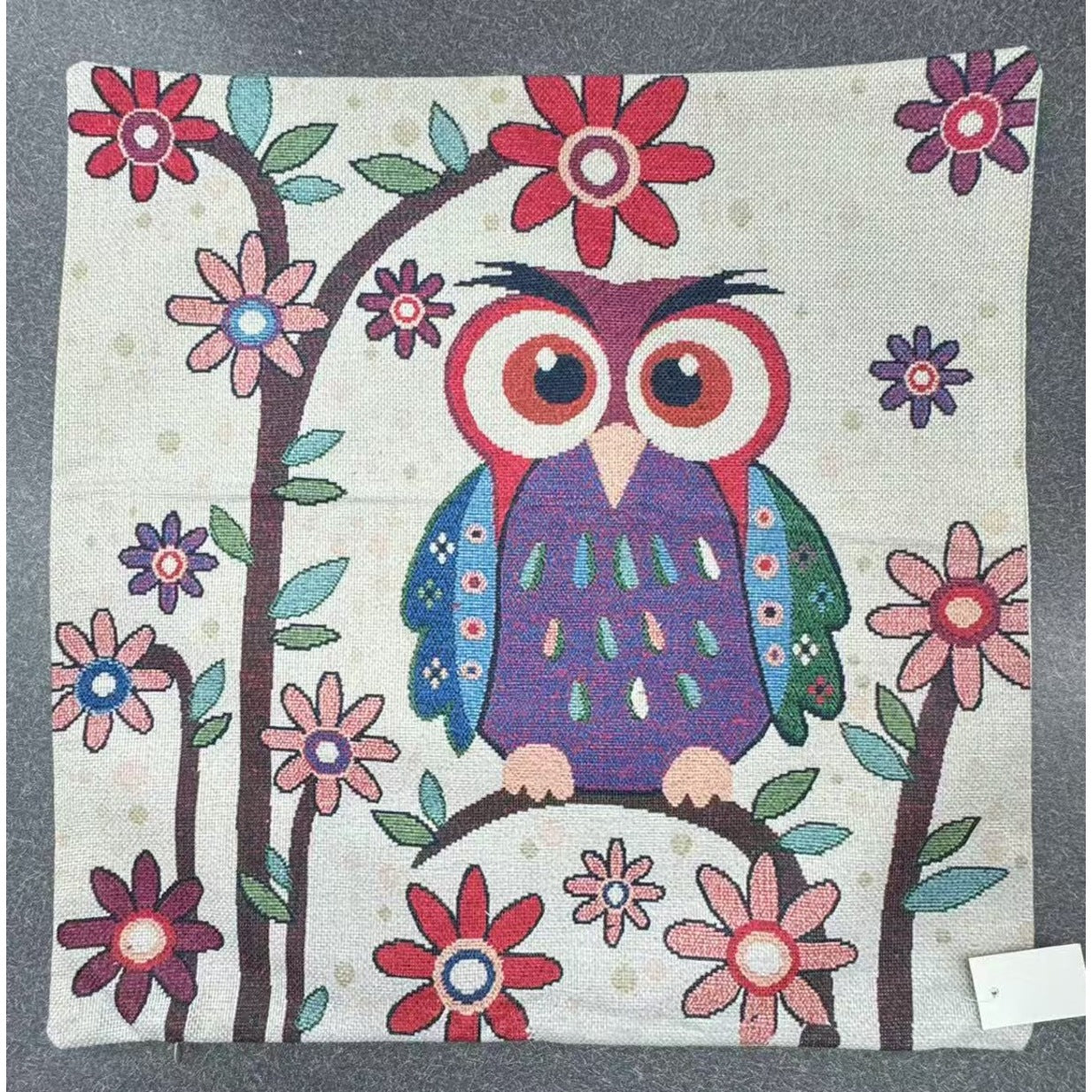 Cushion Cover Owl / Branch
