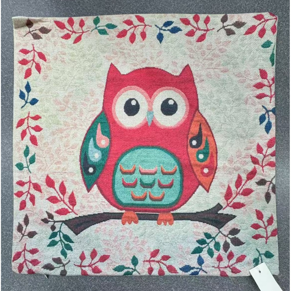 Cushion Cover Owl Red