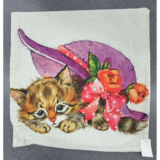Cushion Cover Kittens / Hat