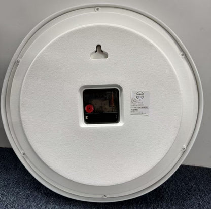 14’’ WALL CLOCK ROUND - NO Tick Tock - White