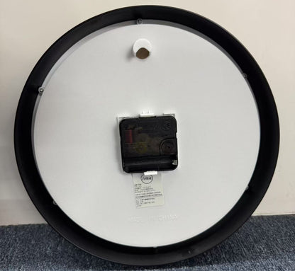 10’’ WALL CLOCK ROUND - NO Tick Tock - Black