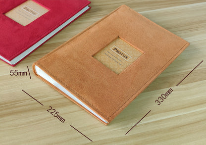 Photo Album Colour Brown - Paper Slip-in PP Pocket With Memo 4R 300 Holds
