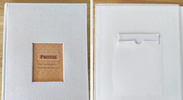 Photo Album Colour Brown - Paper Slip-in PP Pocket With Memo 4R 300 Holds