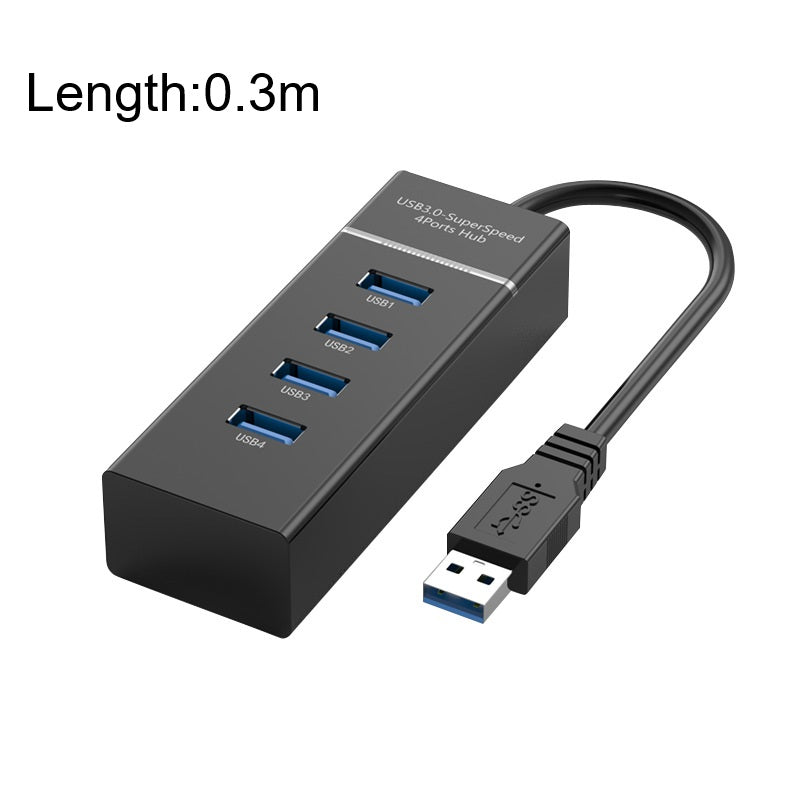 4-PORT 3.0 USB HUB - 0.3 Meters