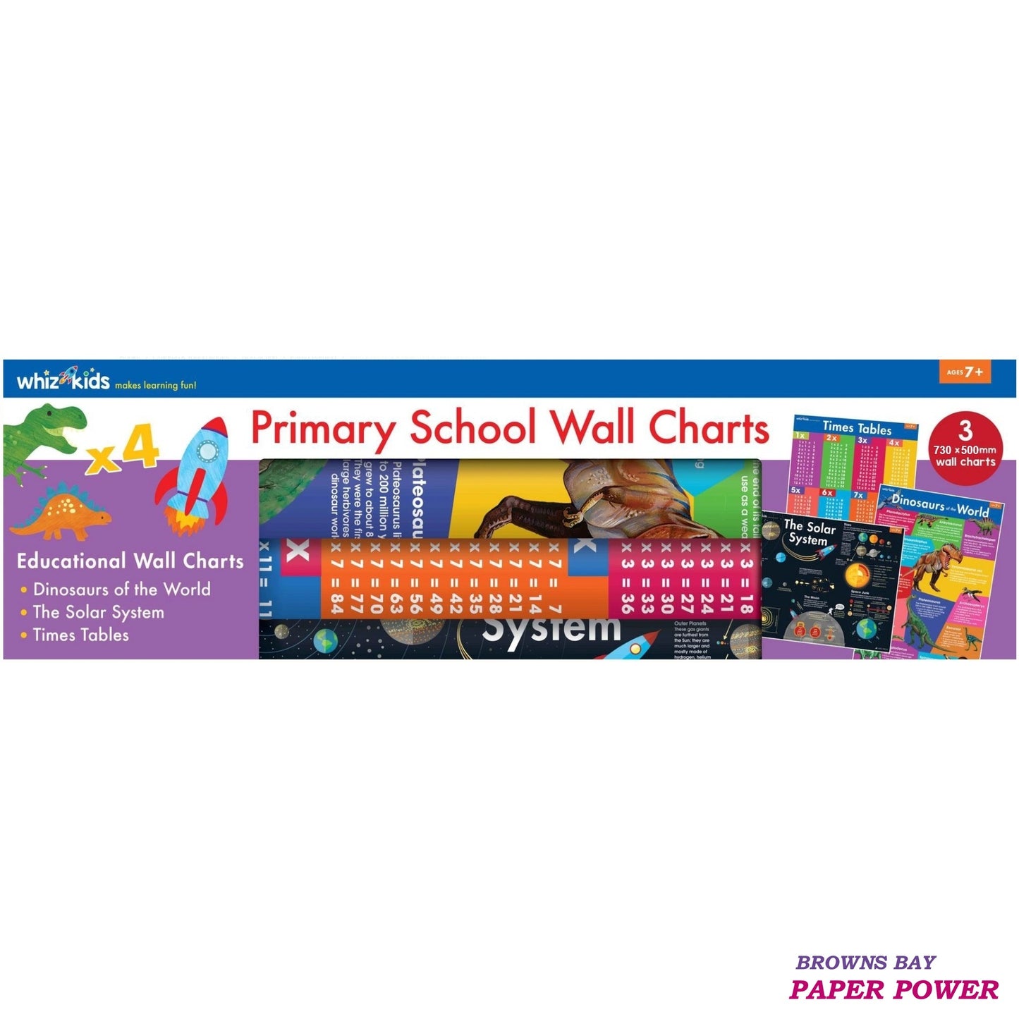 Whiz Kids 3 Pack Wall Charts - Primary School