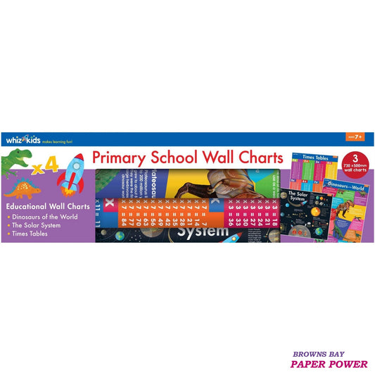 Whiz Kids 3 Pack Wall Charts - Primary School