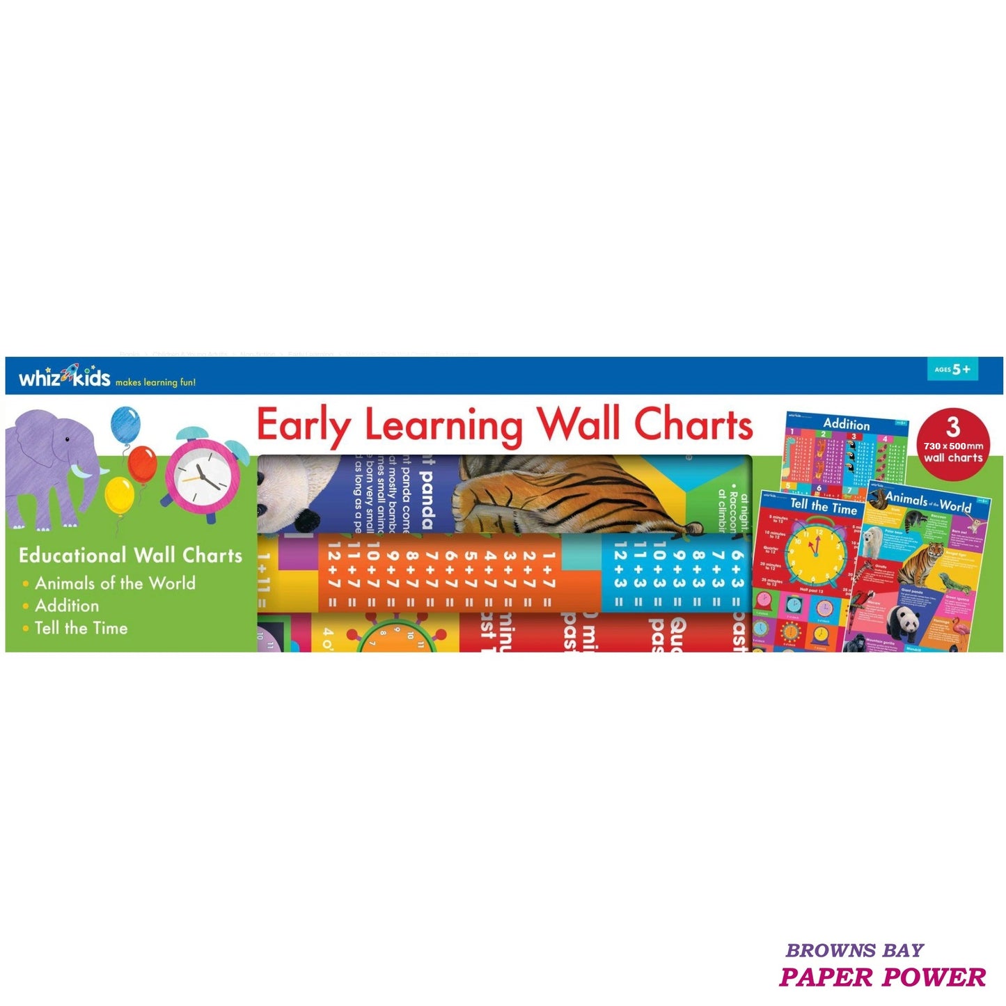 Whiz Kids 3 Pack Wall Charts - Early Learning