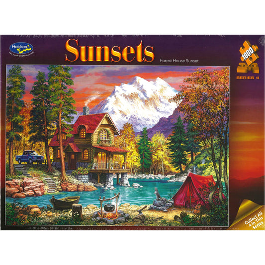 Jigsaw Puzzle 1000 Pcs NZ Made Sunsets - Forest House Sunset